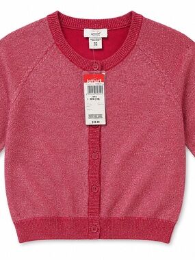 Vintage Kmart Special Preview Glitter Cardigan Girls M 7/8 NWT